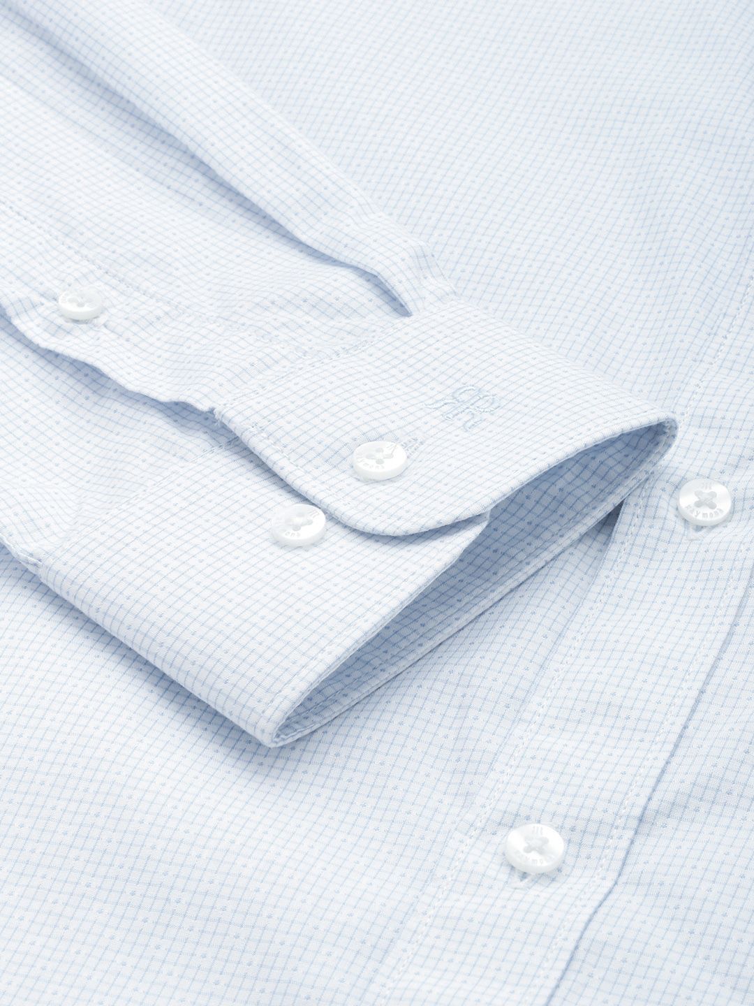 Raymond Pure Cotton Slim Fit Micro Checks Opaque Formal Shirt