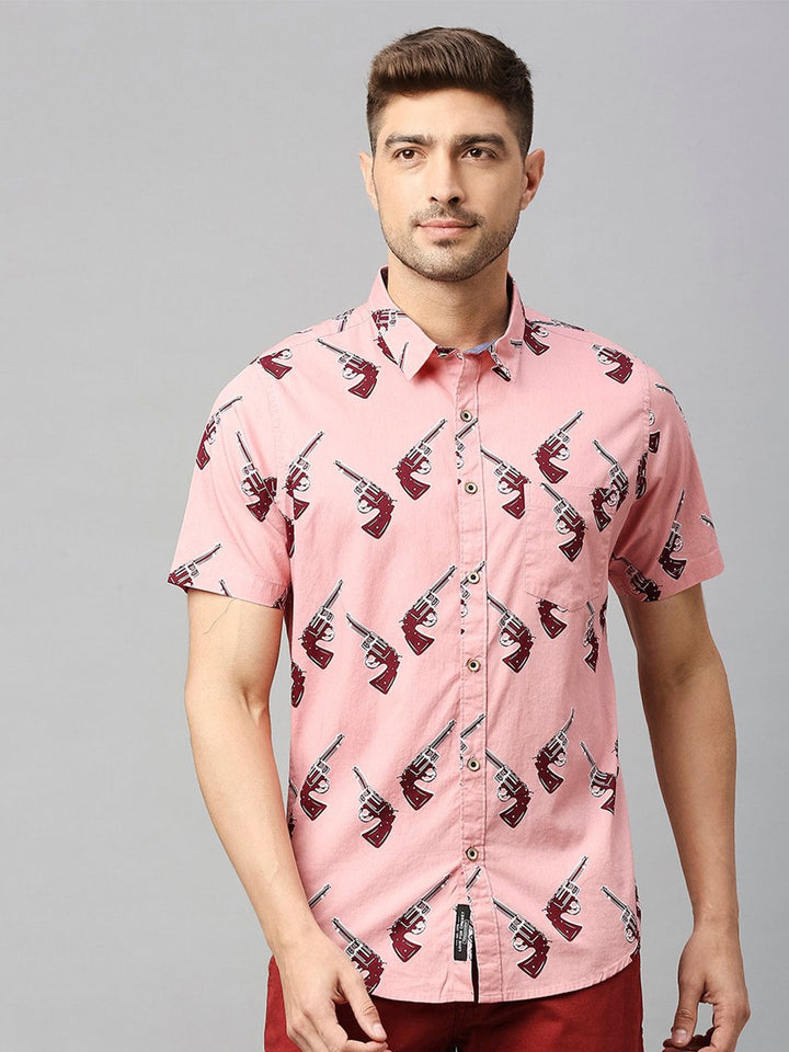 Thomas Scott Classic Slim Fit Conversational Printed Pure Cotton Casual Shirt