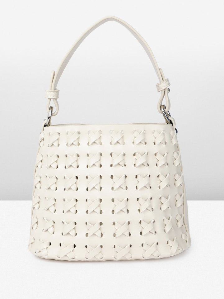 DressBerry Textured Structured Handheld Bag