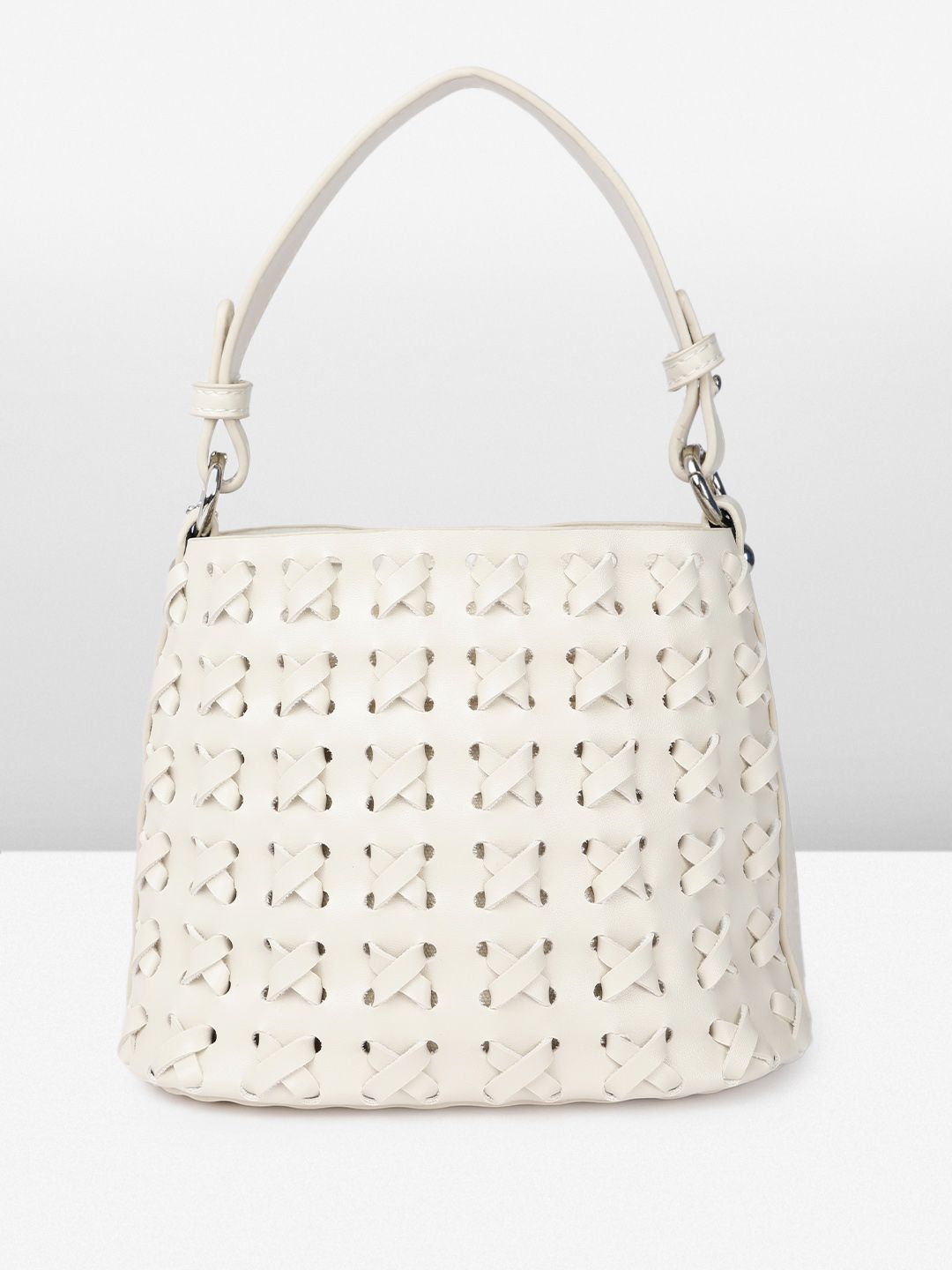 DressBerry Textured Structured Handheld Bag