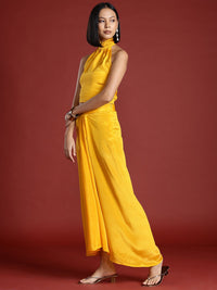 all about you Halter Neck Top With A-Line Pleated Skirt