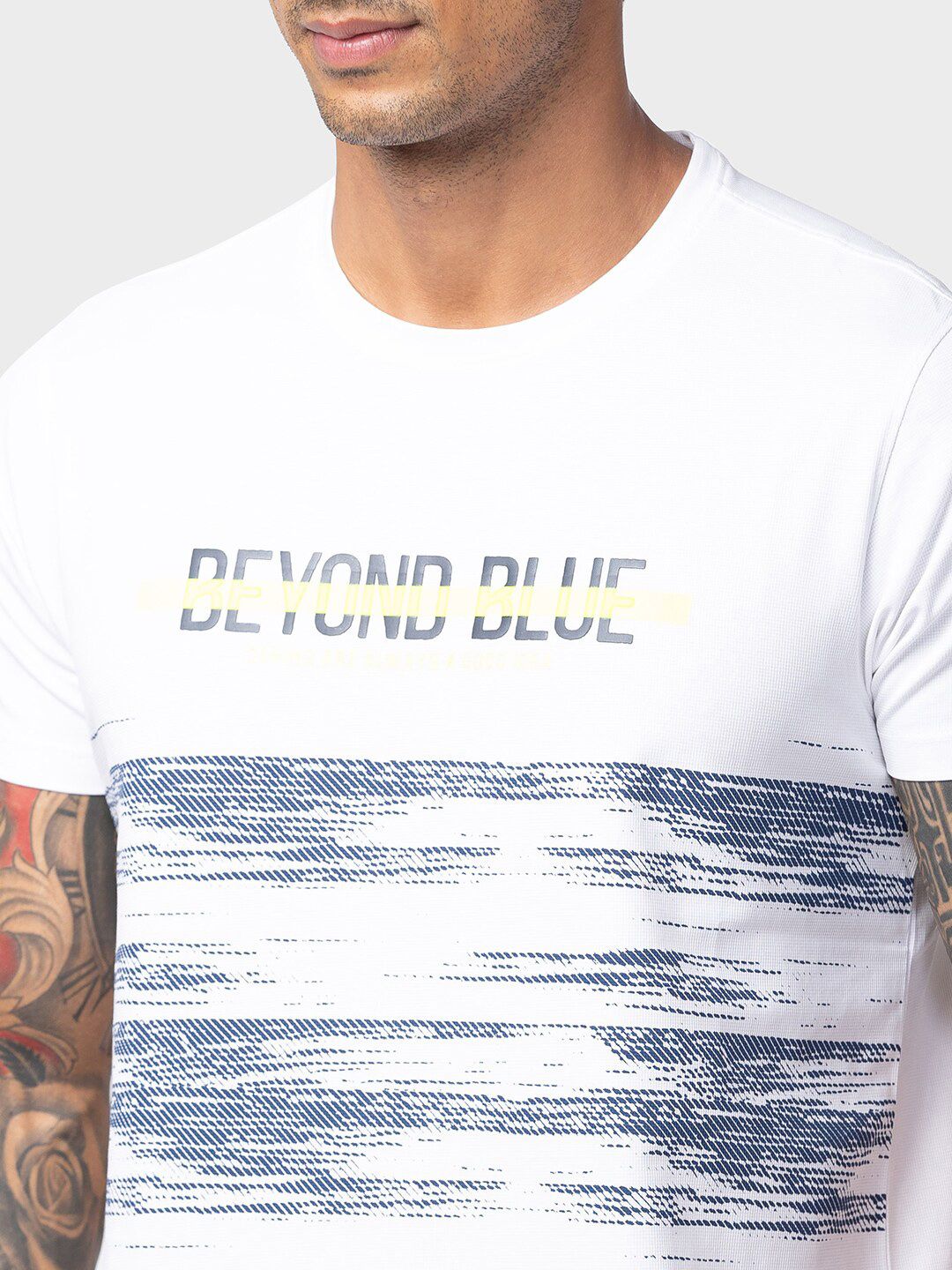 SPYKAR Men Striped Slim Fit Cotton T-shirt