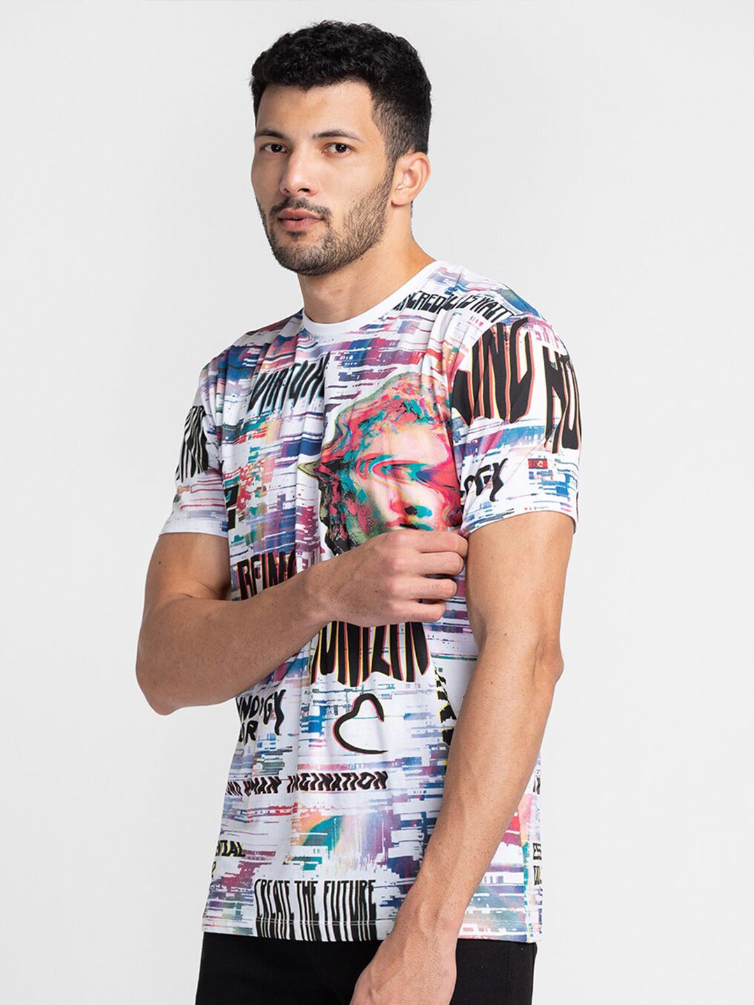 Being Human Typography Printed Round Neck T-shirt