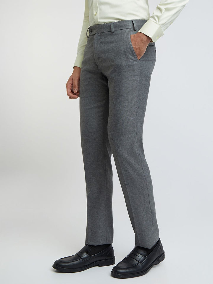 Raymond Men Flat Front Slim Fit Formal Trousers