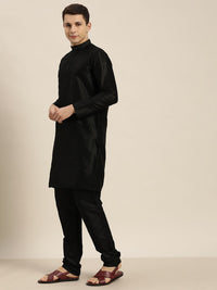 SOJANYA Black Mirror Work Kurta with Churidar