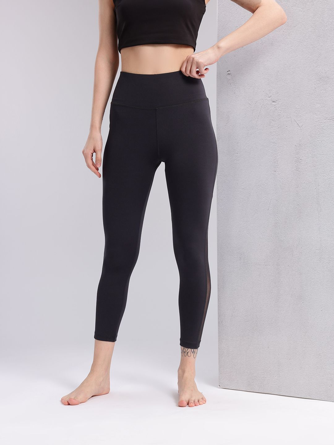 HRX by Hrithik Roshan Women Rapid-Dry Mesh Yoga Tights