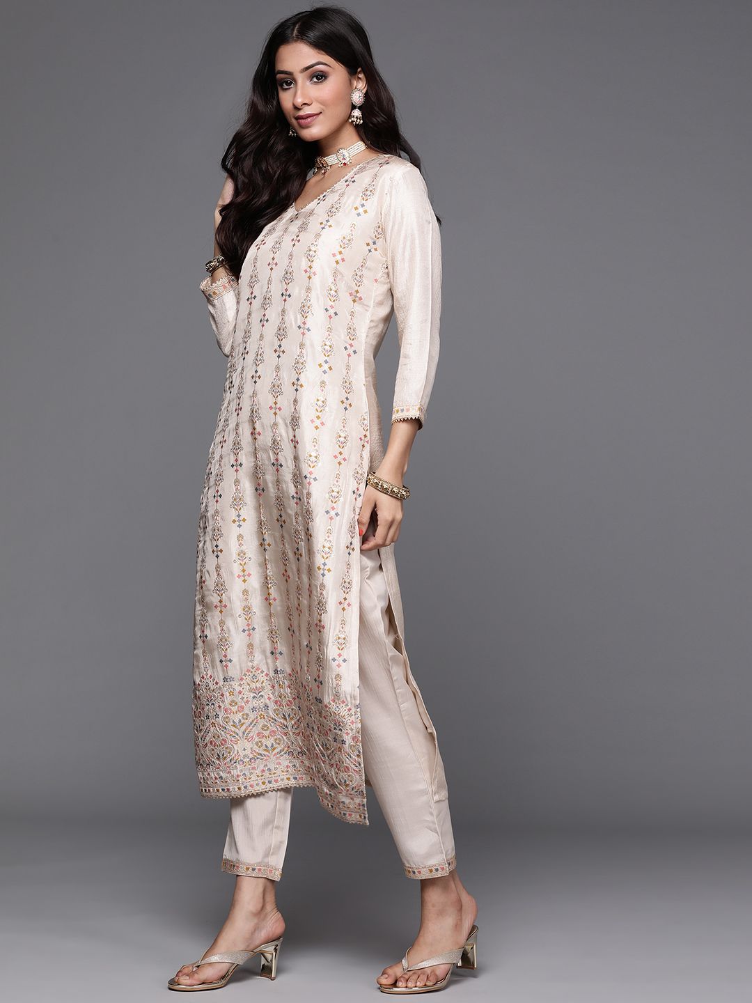 Libas Women Ethnic Motifs Regular Kurta with Trousers & Dupatta