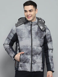 Monte Carlo Men Hooded Colourblocked Casual Lightweight Puffer Jacket
