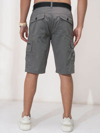 Highlander Men Regular Fit Mid-Rise Cotton Cargo Shorts