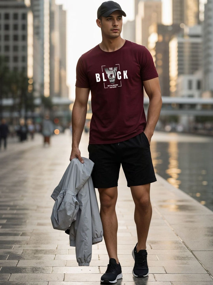 ADRO Men Typography Printed T-shirt