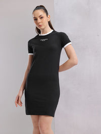 HRX by Hrithik Roshan Printed Monochrome T-shirt Dress