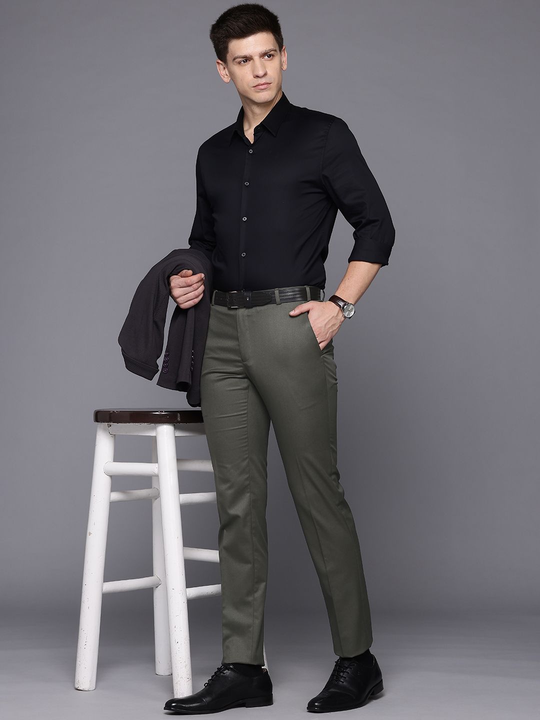 Raymond Men Regular Fit Formal Trousers