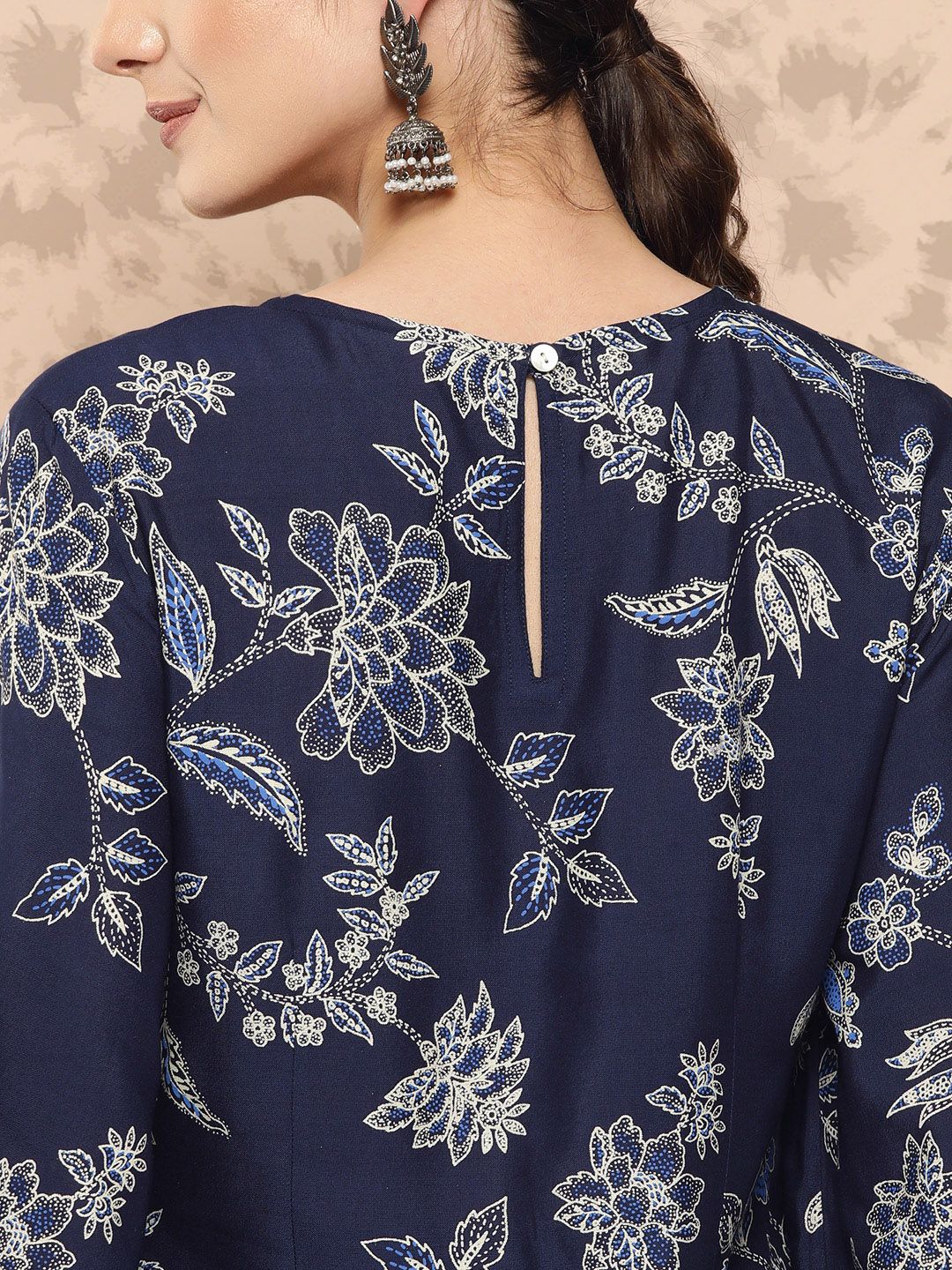 Anouk Ethnic Motifs Printed Kurta with Trousers & Dupatta