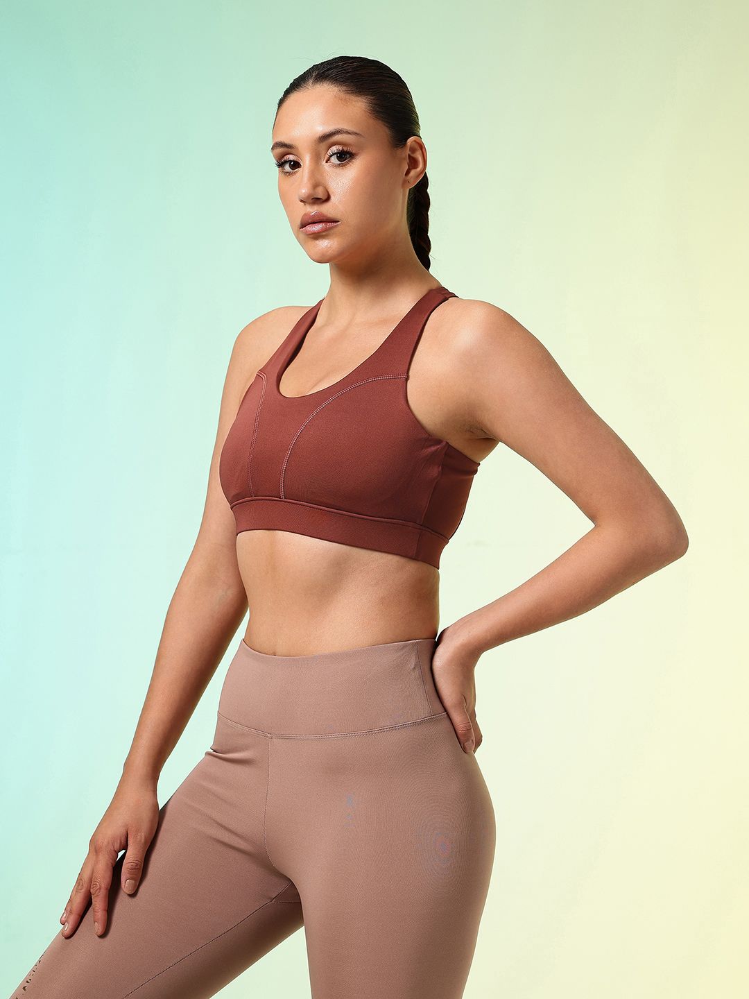 HRX by Hrithik Roshan Full Coverage Rapid-Dry Training Workout Bra HR_SS25_W_BA_KT125_03_C