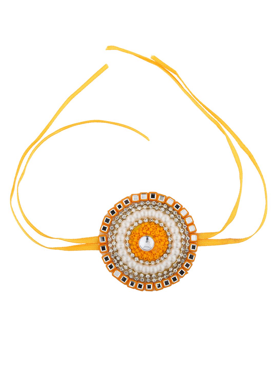 Voylla Golden Bloom Designer Thread Rakhi