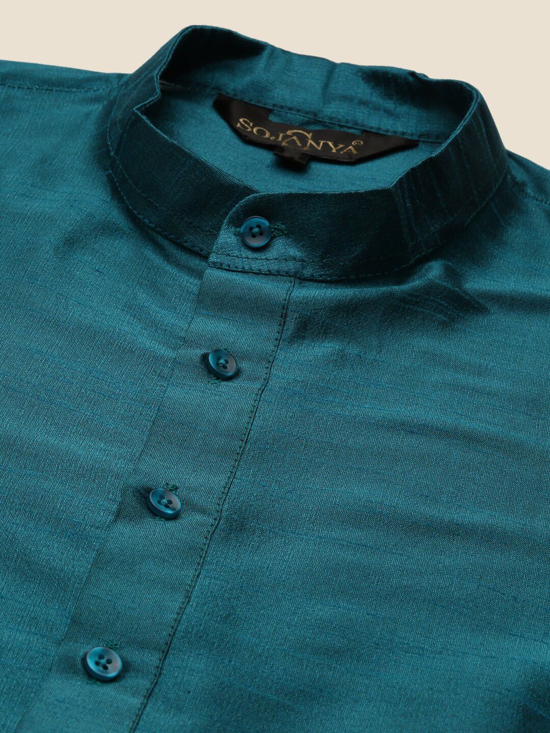 SOJANYA Mandarin Collar Regular Kurta With Pyjamas & Nehru Jacket