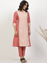 W Ethnic Motifs Embroidered Regular Thread Work Kurta with Trousers
