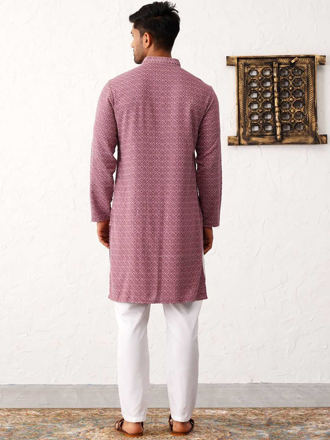 Jompers Embroidered Sequinned Kurta With Pyjama
