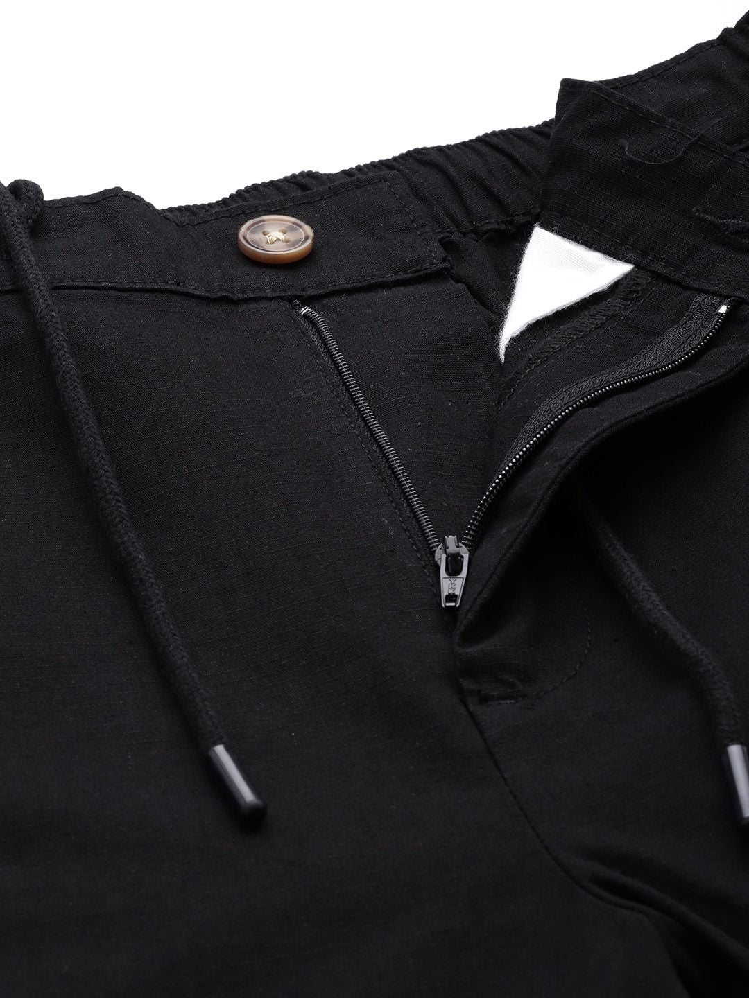 The Indian Garage Co Solid Cotton Joggers Trousers