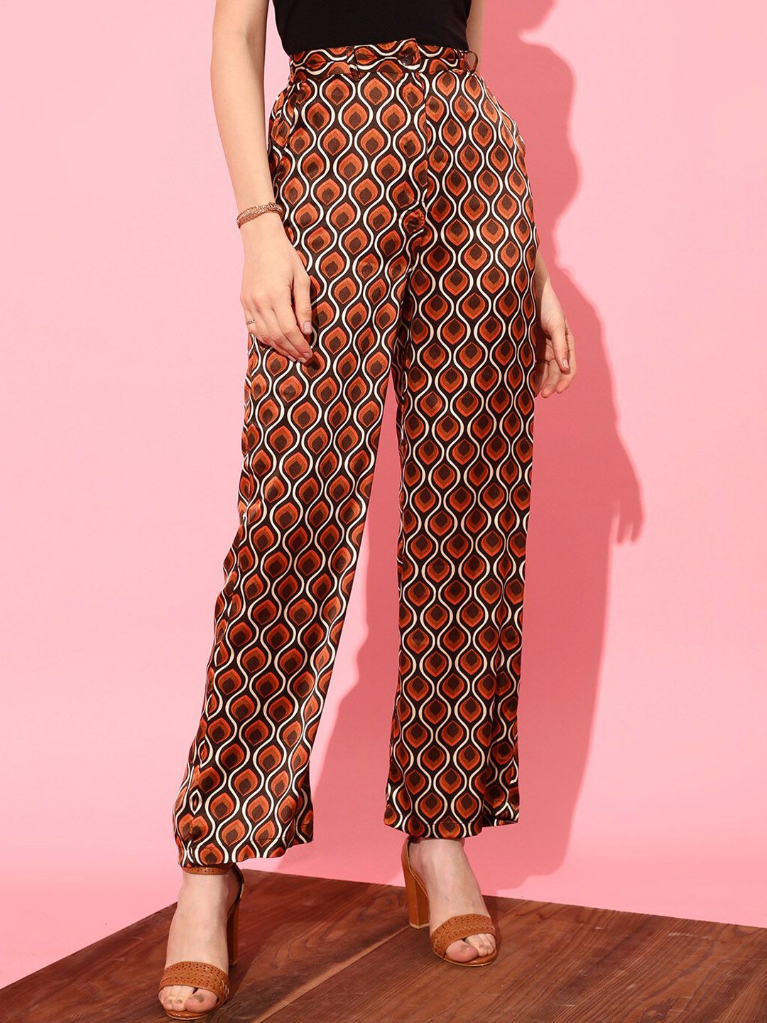 STREET 9 Women Printed Flared Trousers