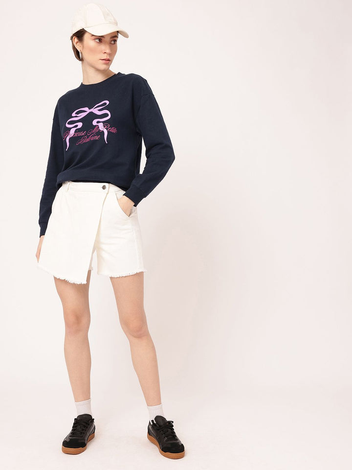 DressBerry Cotton Terry Relaxed Fit Sweatshirt