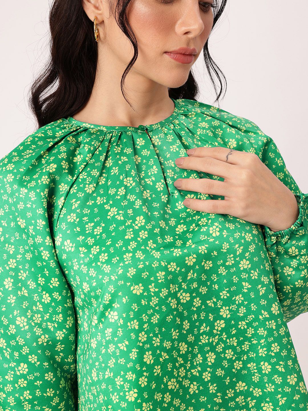 DressBerry Girlish Bloom Printed Gathered A-Line Mini Dress