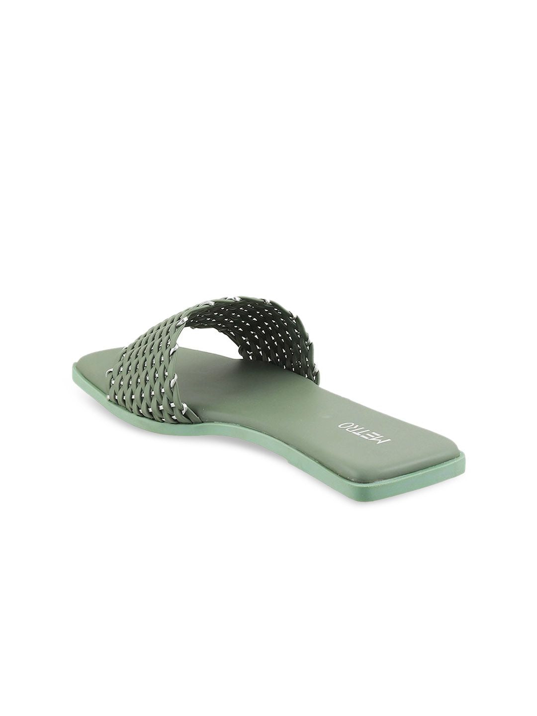 Metro Women Green Open Toe Flats