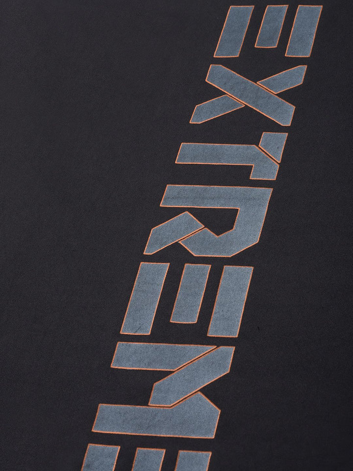 HRX By Hrithik Roshan Training Men Jet Black Rapid-Dry Typography Tshirts
