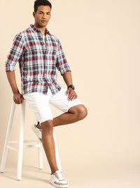 Being Human Slim Fit Checked Pure Cotton Casual Shirt