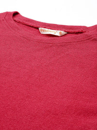 DressBerry Solid Pointed Hem Acrylic Pullover