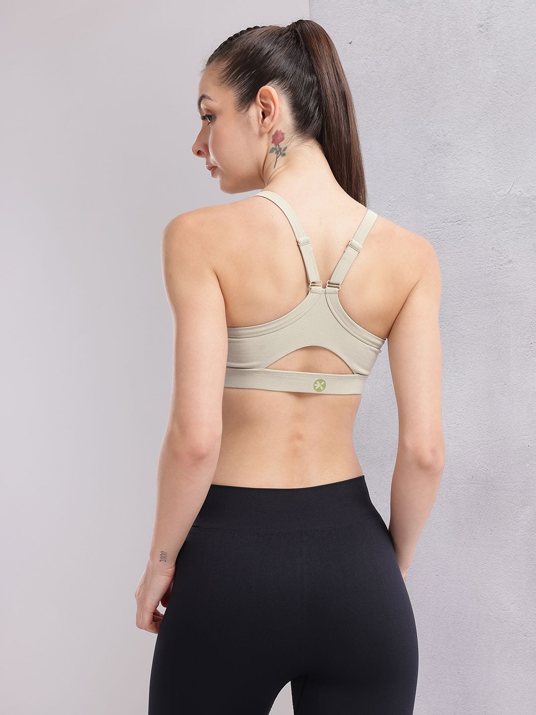 HRX by Hrithik Roshan Removable Padding Full Coverage Yoga Bra HR_SS25_W_BA_KY050_03_C