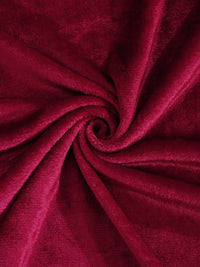 KLOTTHE Red Solid Woolen 300 TC King Bedsheet with 2 Pillow Covers-250X225 cm