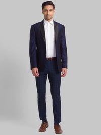 Park Avenue Men Printed Super Slim-Fit Single-Breasted Two-Piece Formal Suit