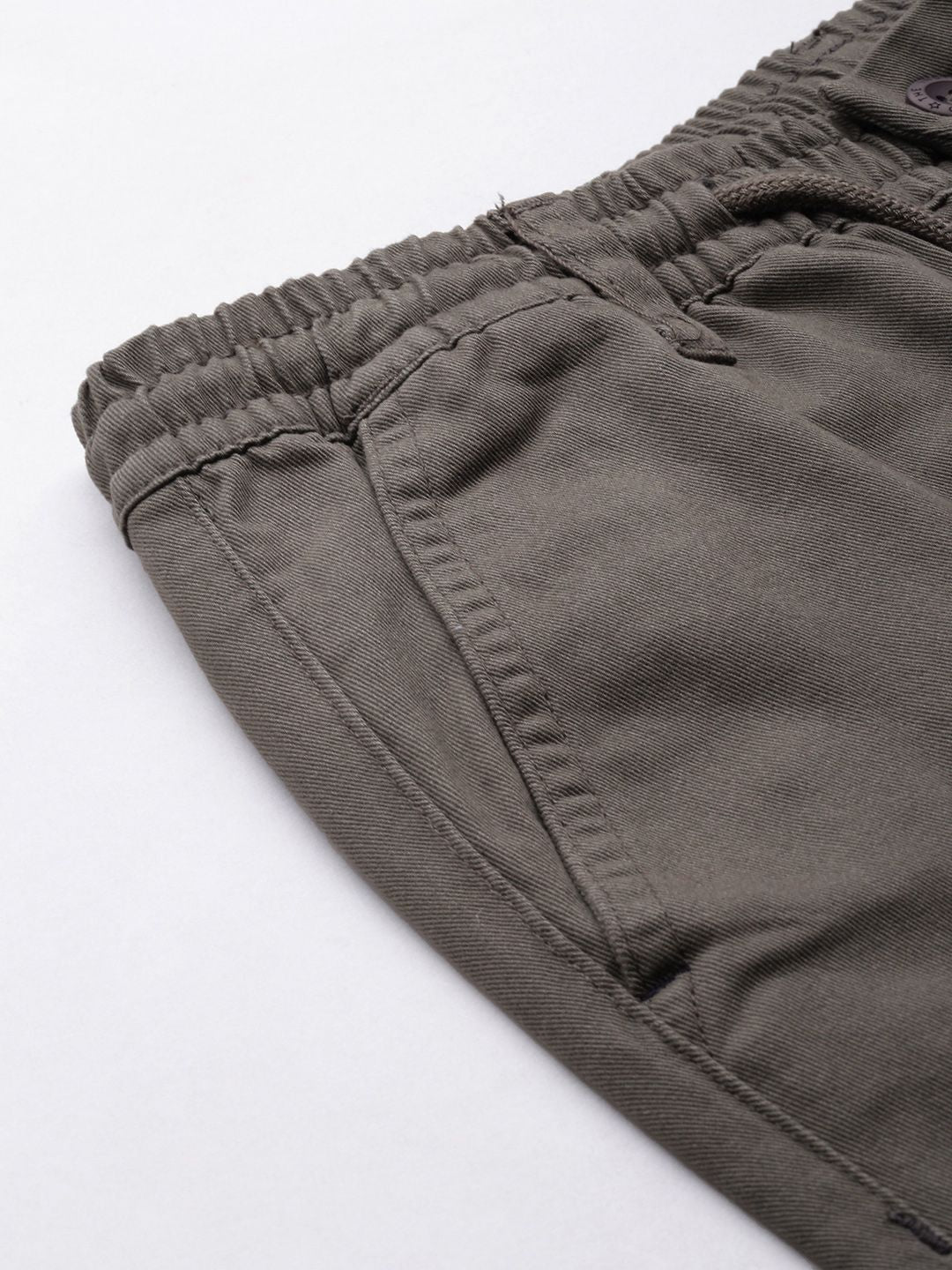 The Indian Garage Co Men Grey Slim Fit Chinos Trousers