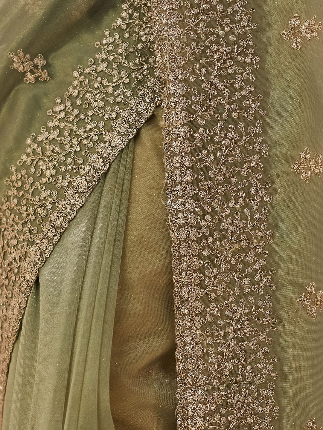 Kasee ​​Floral Zardozi Supernet Designer Saree