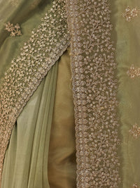 Kasee ​​Floral Zardozi Supernet Designer Saree