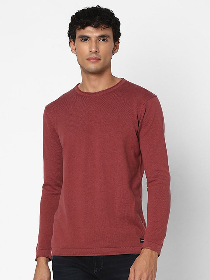 SPYKAR Round Neck Cotton Pullover
