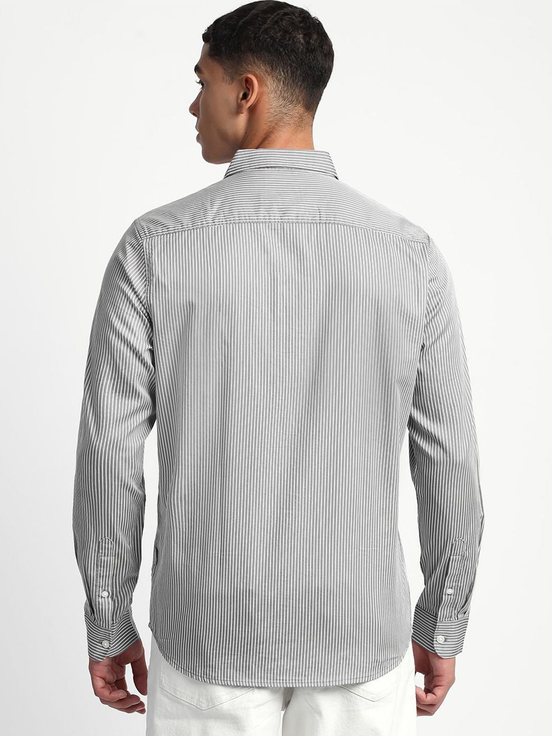 THE BEAR HOUSE Men Slim Fit Opaque Striped Casual Shirt