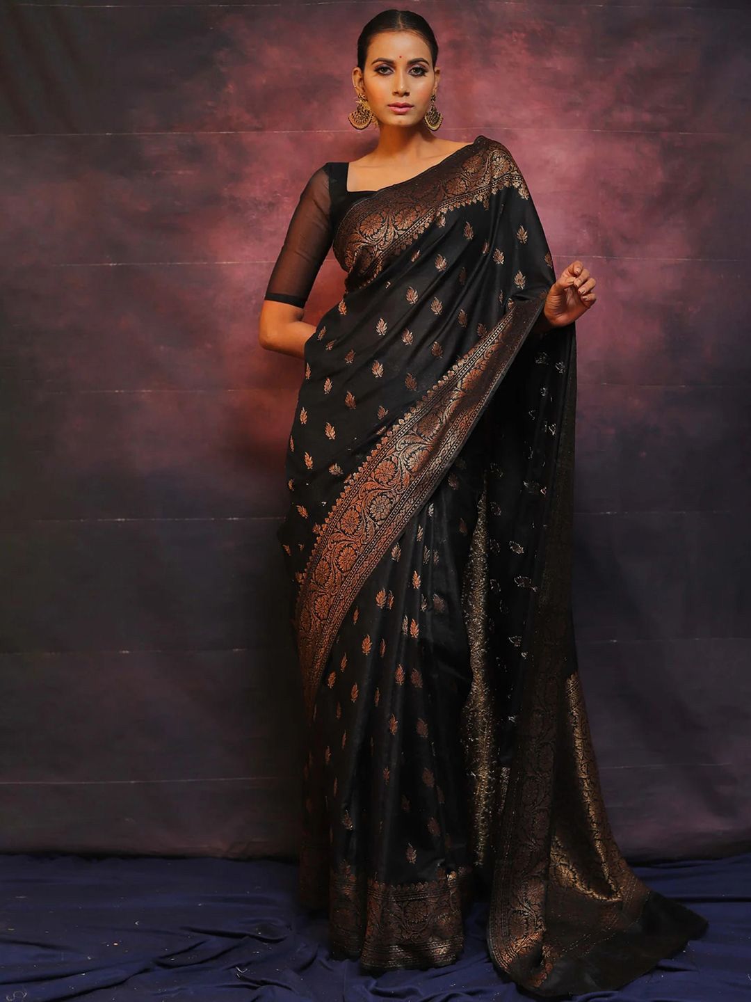 KALINI Ethnic Motifs Zari Banarasi Saree