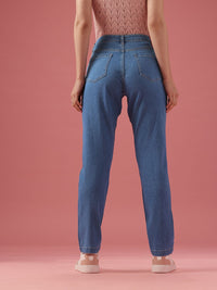 DressBerry Women Boyfriend Fit High-Rise Light Fade Stretchable Jeans