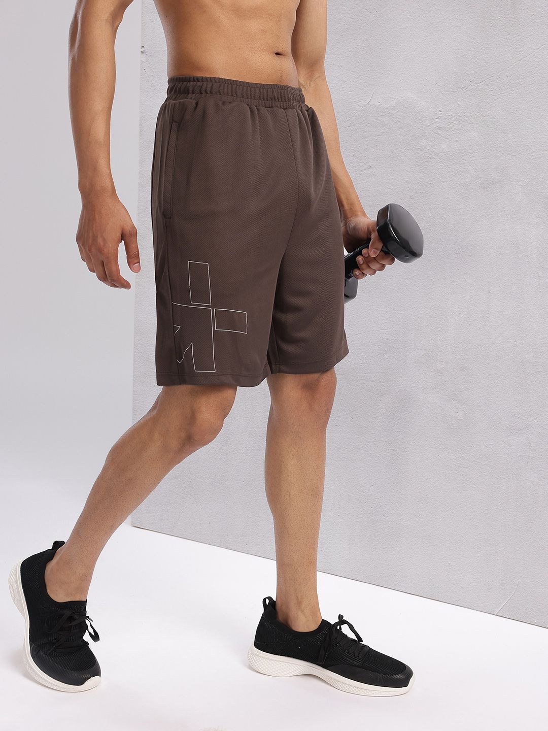 HRX by Hrithik Roshan Men Brand Logo Print Rapid-Dry Training Shorts