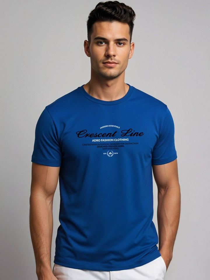 ADRO Typography Printed Short Sleeves Cotton Regular Fit T-shirt
