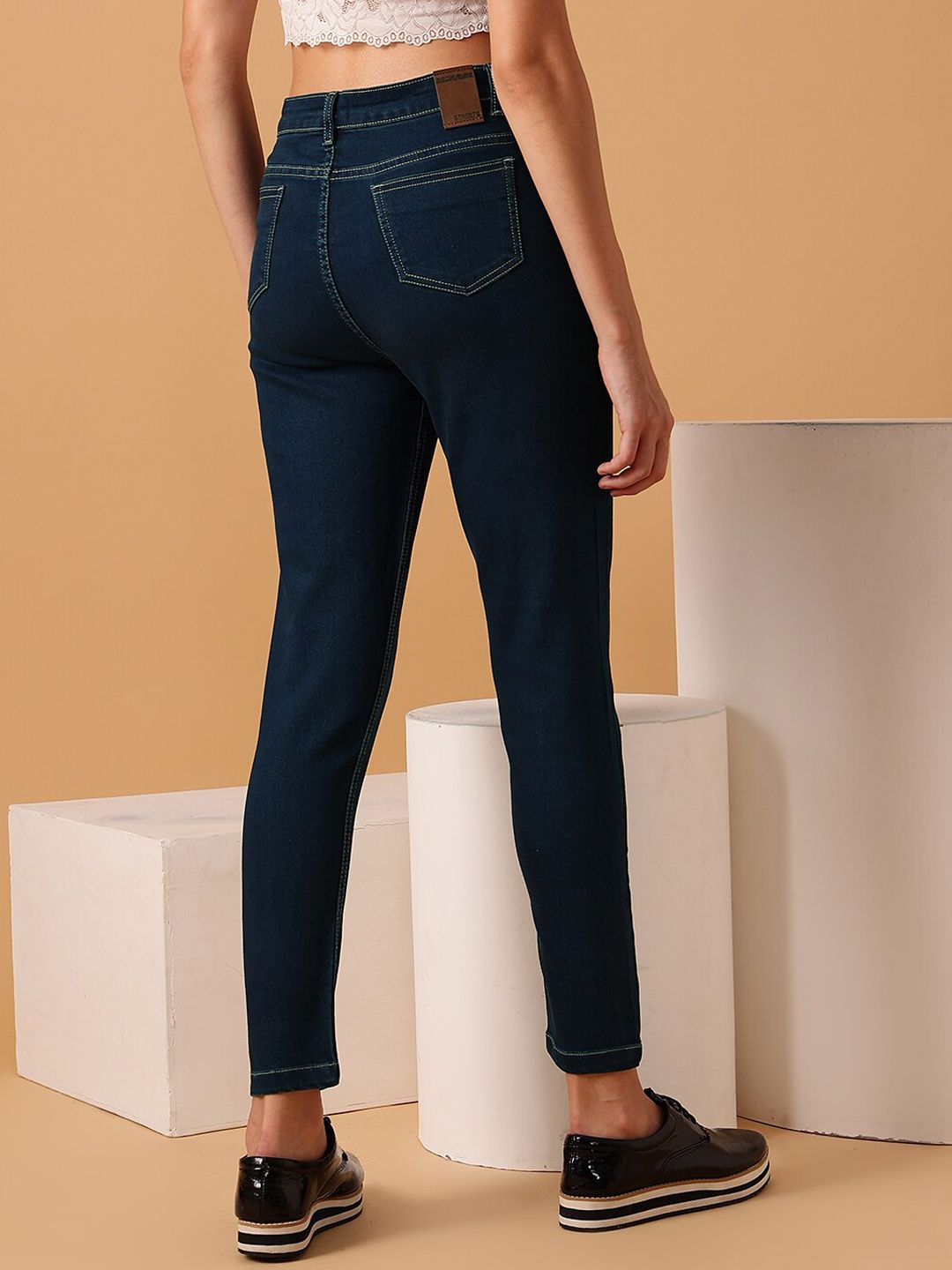 STREET 9 BASICS Women Narrow Slim Fit Clean Look Stretchable Jeans