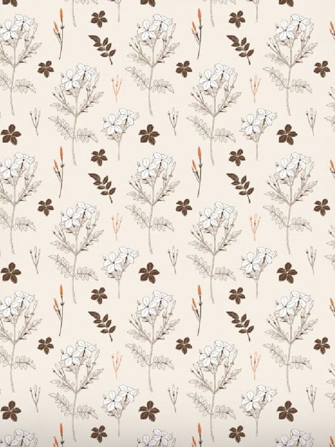 BOMBAY DYEING Brown Vintage Printed Pure Cotton 180 TC  Bedsheet Set 1.52 m X 2.28 m