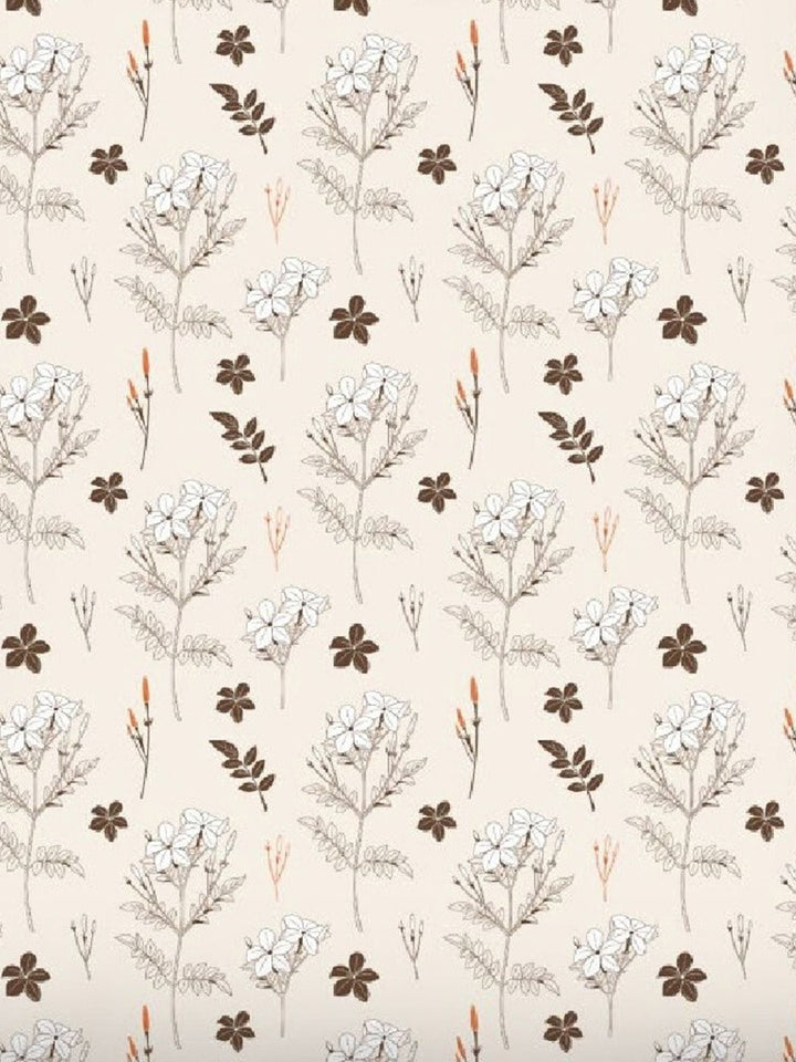 BOMBAY DYEING Brown Vintage Printed Pure Cotton 180 TC  Bedsheet Set 1.52 m X 2.28 m