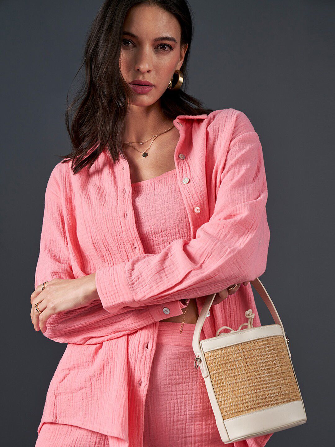 AND Shoulder Straps Pure Cotton Three-Piece