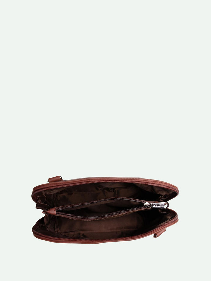 ZOUK Striped Structured Sling Bag