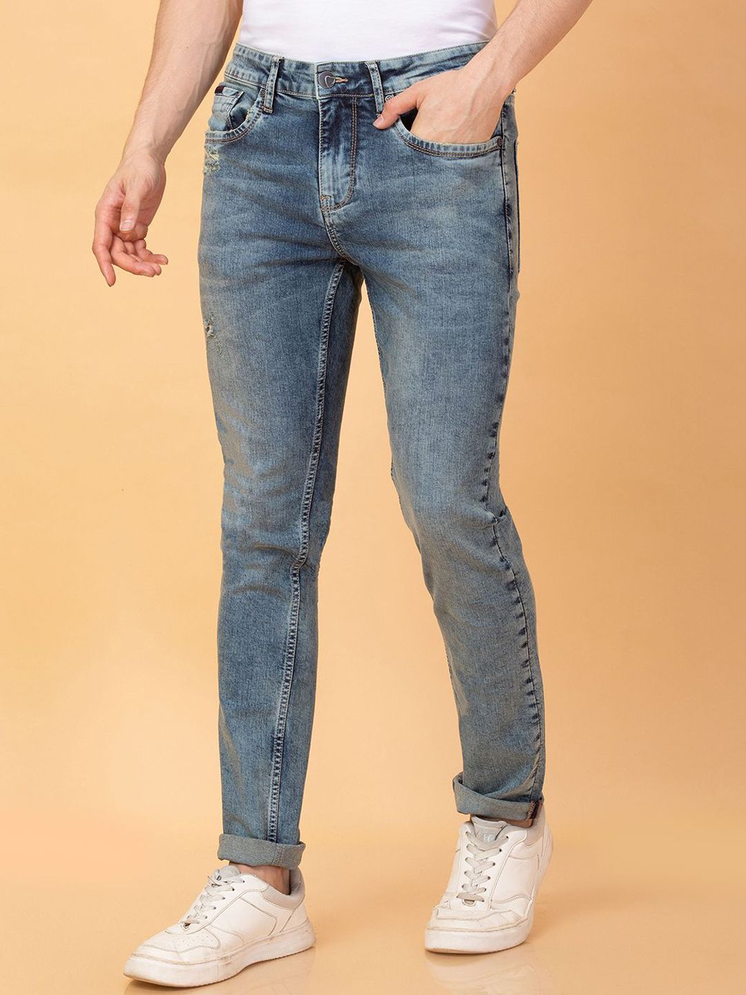 Being Human Men Low Distress Heavy Fade Jeans