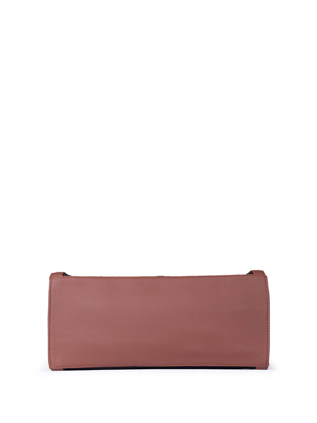 ZOUK Ethnic Motifs Printed Structured Jute Handheld Bag
