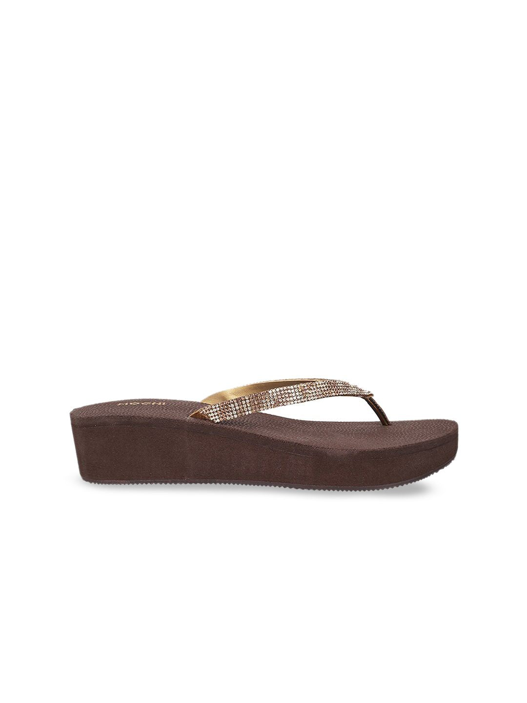 Mochi Embellished Open Toe Wedges